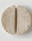 Natural Stone Beige Travertine Semicircle Handle
