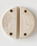 Natural Stone Beige Travertine Semicircle Handle