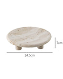 White Travertine Tripod Base Storage 