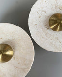 White Travertine Wall Lamp