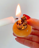 SPARK-Orange Onyx Lighter | Exquisite Kerosene Lighter | A Touch of Warm Elegance