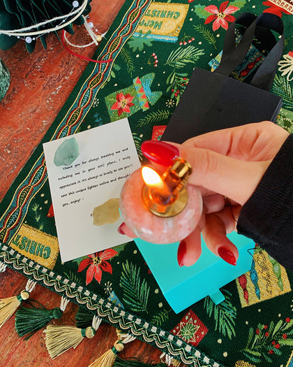 SPARK-Pink Rose Lighter |  Kerosene Lighter | Marble Lighter