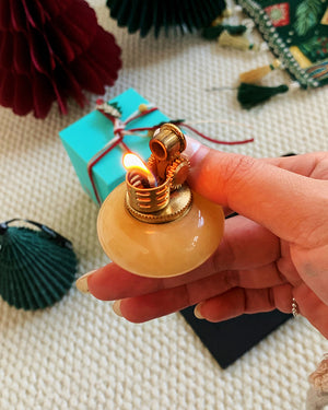 SPARK-Orange Onyx Lighter | Exquisite Kerosene Lighter | A Touch of Warm Elegance