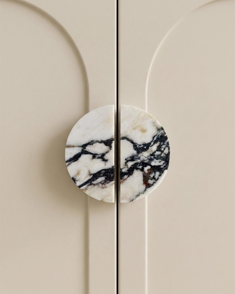 Natural Stone Half-Moon Handle